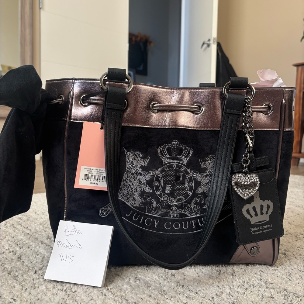 Juicy Couture Black and Metallic scotty daydreamer